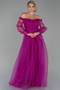 Long Fuchsia Evening Dress ABU1836
