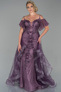 Lavender Long Laced Engagement Dress ABU1394