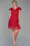 Short Red Dantelle Invitation Dress ABK1061
