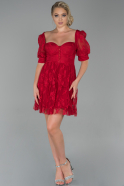 Short Red Dantelle Invitation Dress ABK1063