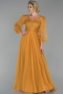Long Mustard Evening Dress ABU1841