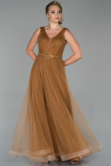 Long Light Brown Evening Dress ABU1842
