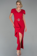 Midi Red Prom Gown ABK1065