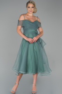 Midi Turquoise Evening Dress ABK1068
