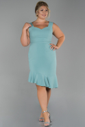 Turquoise Short Oversized Evening Dress ABK1021
