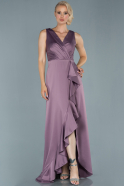 Long Lavender Satin Evening Dress ABU1851