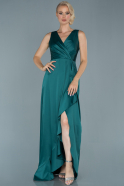 Long Emerald Green Satin Evening Dress ABU1851