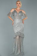 Long Grey Mermaid Evening Dress ABU1853