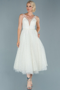 Midi White Night Dress ABK1077
