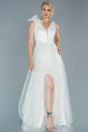 Long White Evening Dress ABU1855