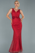 Long Red Mermaid Evening Dress ABU1857