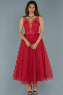 Red Midi Night Dress ABK1077