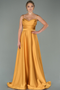 Saffron Long Satin Evening Dress ABU1601
