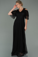 Long Black Dantelle Evening Dress ABU1866