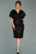 Short Black Plus Size Evening Dress ABK1091