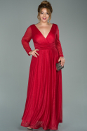 Long Red Oversized Evening Dress ABU991
