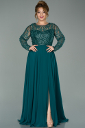 Emerald Green Long Plus Size Evening Dress ABU1124