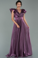 Long Lavender Chiffon Evening Dress ABU1875