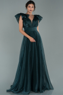 Long Emerald Green Chiffon Evening Dress ABU1875