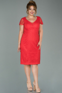 Red Short Oversized Evening Dress ABK1027
