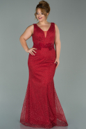Long Red Oversized Evening Dress ABU1859