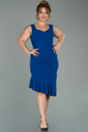 Short Sax Blue Oversized Evening Dress ABK1021