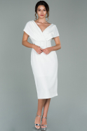 Midi White Night Dress ABK1095