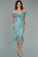 Turquoise Short Dantelle Invitation Dress ABK1104