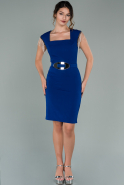 Short Sax Blue Invitation Dress ABK1101