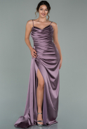 Long Lavender Satin Prom Gown ABU1887