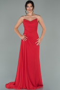 Long Red Chiffon Prom Gown ABU1897