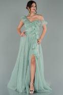 Long Mildew Green Evening Dress ABU1898