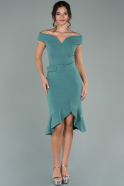 Turquoise Short Invitation Dress ABK934