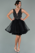 Short Black Invitation Dress ABK1108