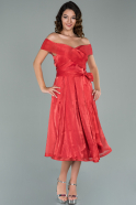 Red Midi Mermaid Prom Dress ABK1037