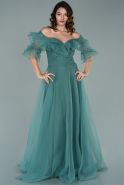 Turquoise Long Evening Dress ABU1667