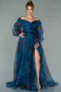 Blue Long Oversized Evening Dress ABU1803