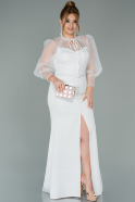 White Long Evening Dress ABU1884