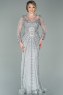 Long Silver Haute Couture ABU976