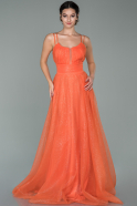 Orange Long Engagement Dress ABU1450