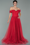 Red Long Evening Dress ABU411