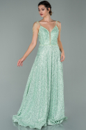Turquoise Long Laced Engagement Dress ABU1430