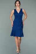 Short Sax Blue Invitation Dress ABK1117