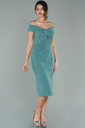 Turquoise Short Invitation Dress ABK993