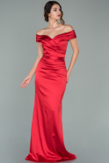 Long Red Satin Evening Dress ABU1943
