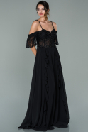 Long Black Chiffon Evening Dress ABU1944