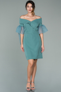 Short Turquoise Invitation Dress ABK1127