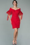 Short Red Invitation Dress ABK1127
