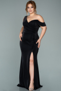 Long Black Plus Size Evening Dress ABU1961
