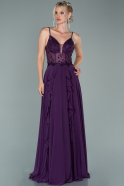 Long Purple Chiffon Evening Dress ABU1900